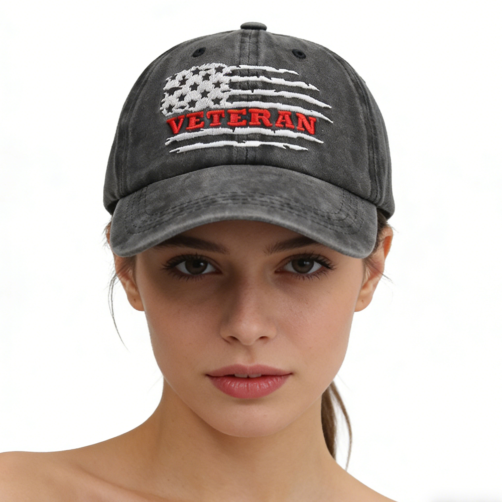 Casquette vétéran patriote USA 2pcs coton