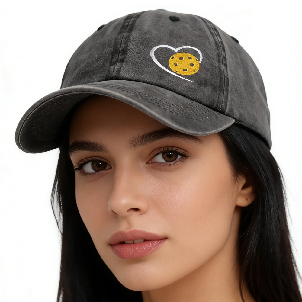 2 casquettes baseball pickleball homme femme brodée