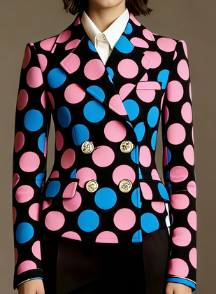 Veste costume double boutonnage élégante femme