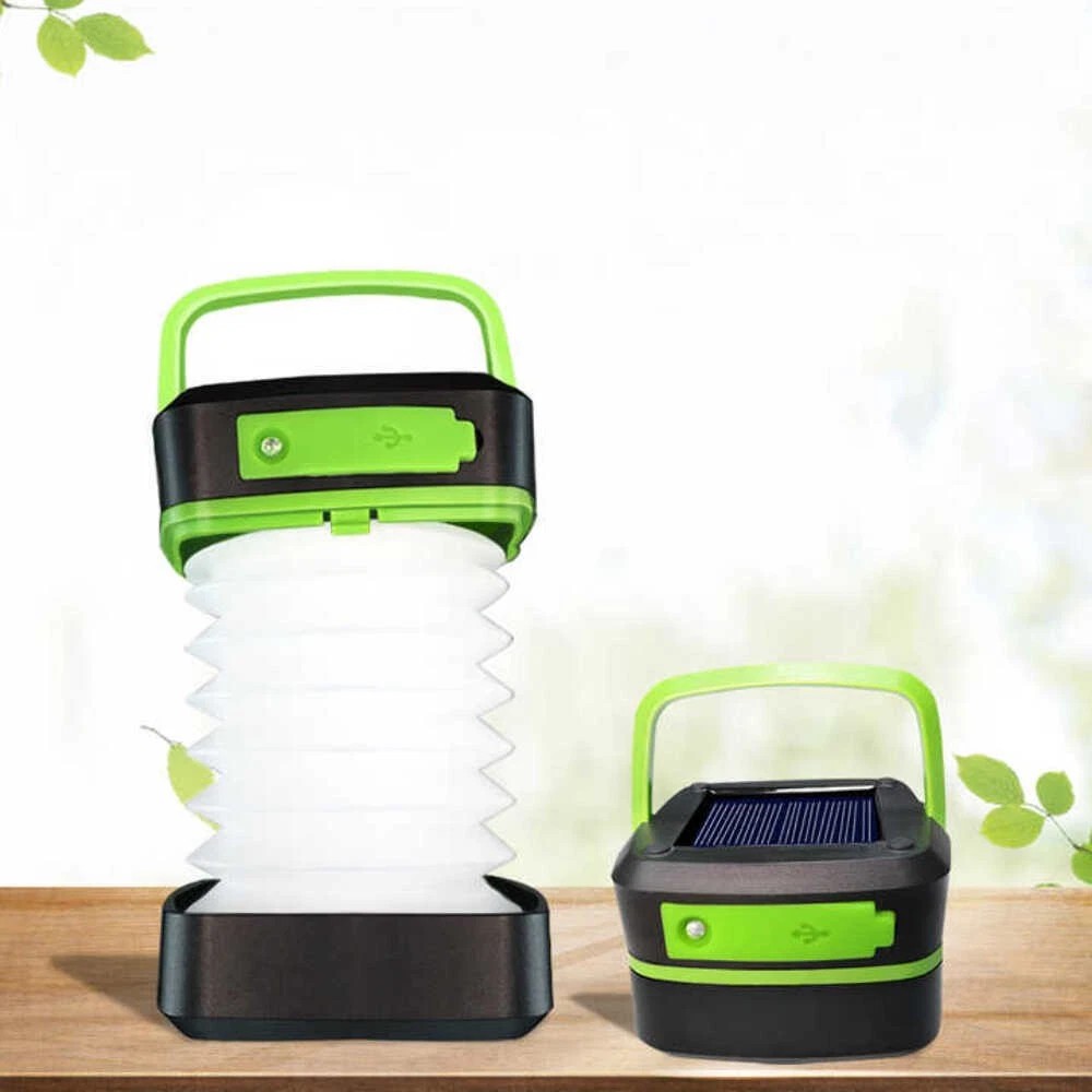 Lanterne camping solaire rechargeable pliable étanche