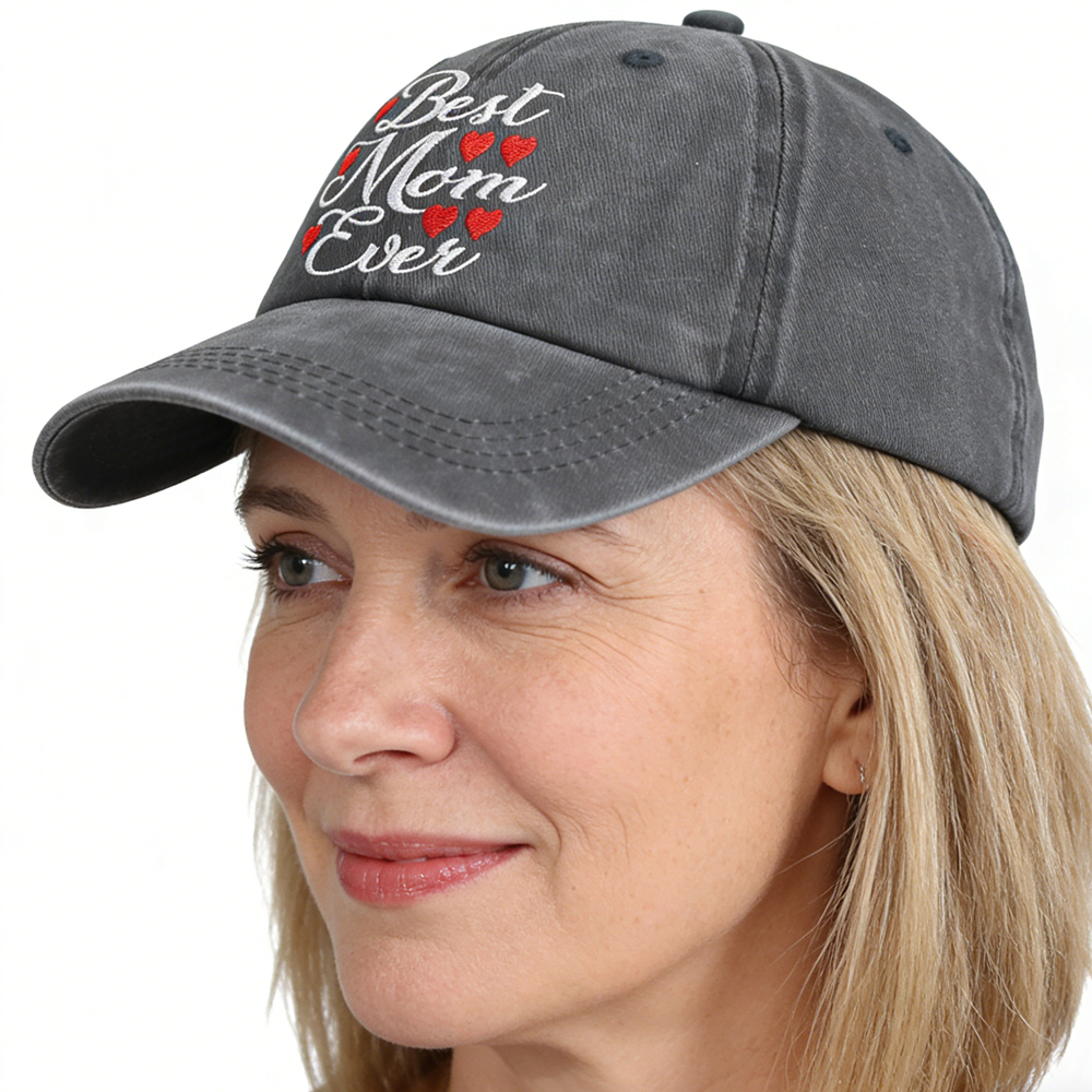 Casquette Best Mom Ever ajustable coton femme