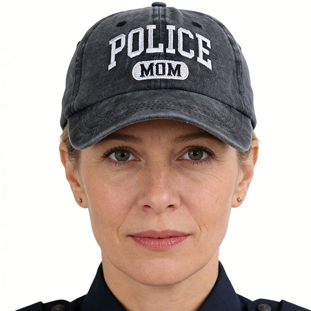 Casquette baseball maman policière brodée ajustable