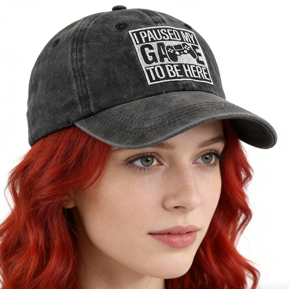 Casquette baseball «I Paused My Game» 2 pcs cadeaux gamers