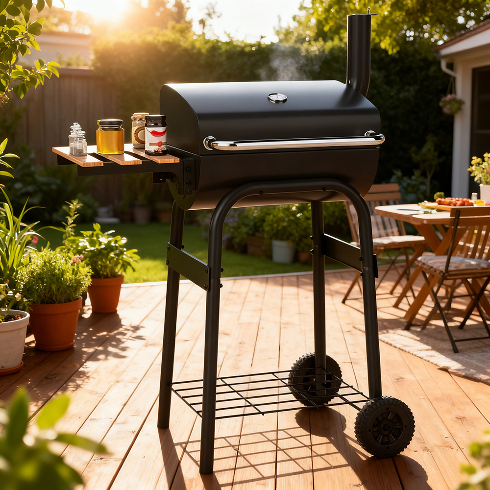BBQ tonneau charbon table pliable thermostat