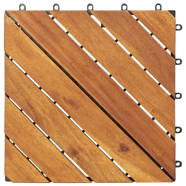 Carreaux plancher bois acacia 12"x12" modèle 08 10 pcs