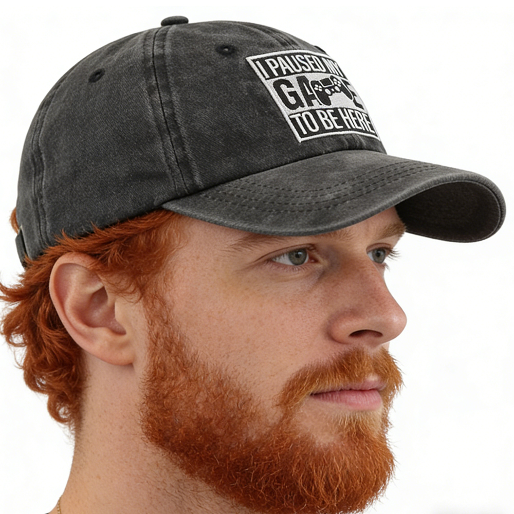 Casquette baseball brodée gamer 2 pièces