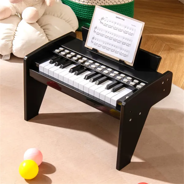 Piano Numérique Mini 25 Touches Noir 6 Sons 15 Démos