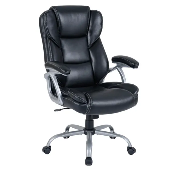 Chaise de bureau exécutive ergonomique dossier contouré ajustable noir