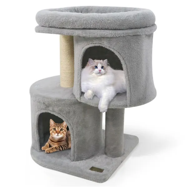 Tour à chat 26 po compacte 2 condos poteaux sisal espaces réduits