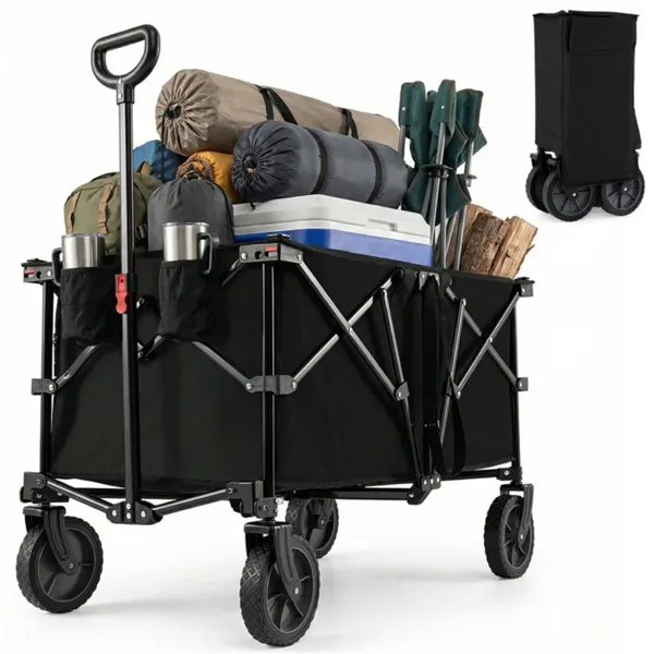 Chariot utilitaire 400 lb collapsible noir