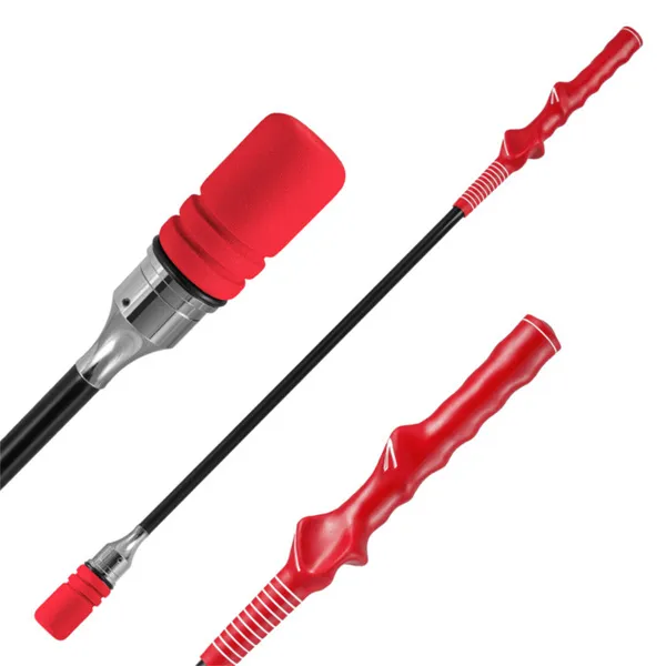 Bâton golf fibre verre portable, outil réchauffement rouge