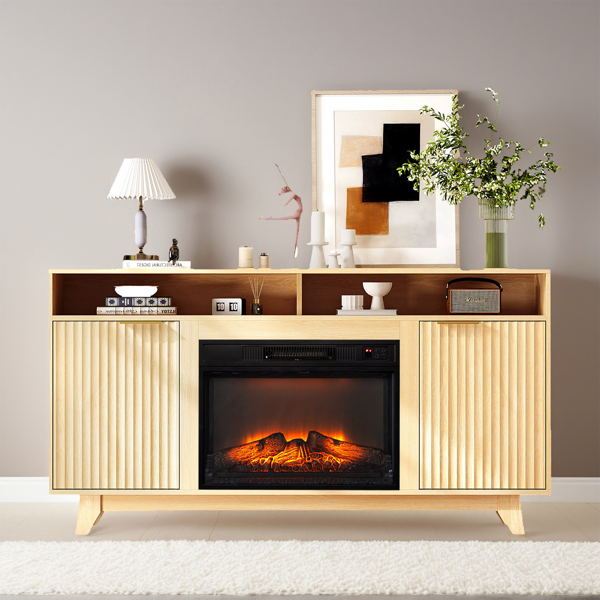 Meuble TV foyer chêne 58 x 13,6 x 32 po