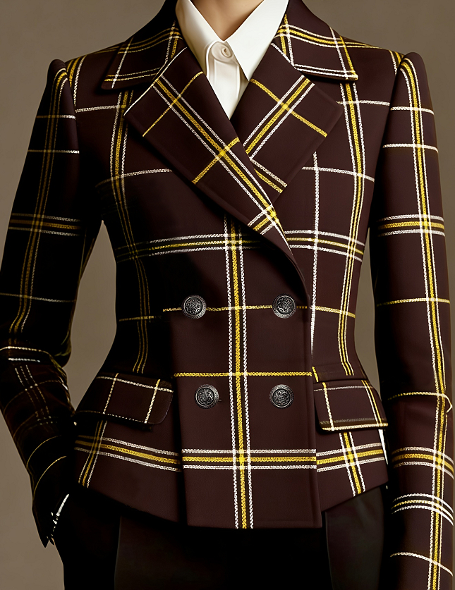 Veste costume double boutonnage élégante femme
