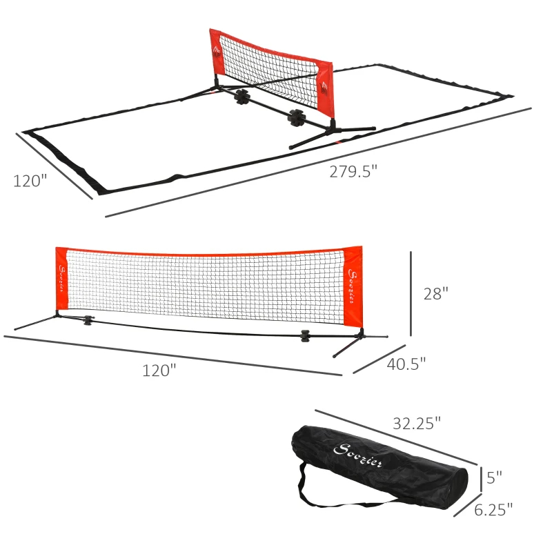 Filet tennis 10 pi portable, tennis, pickleball