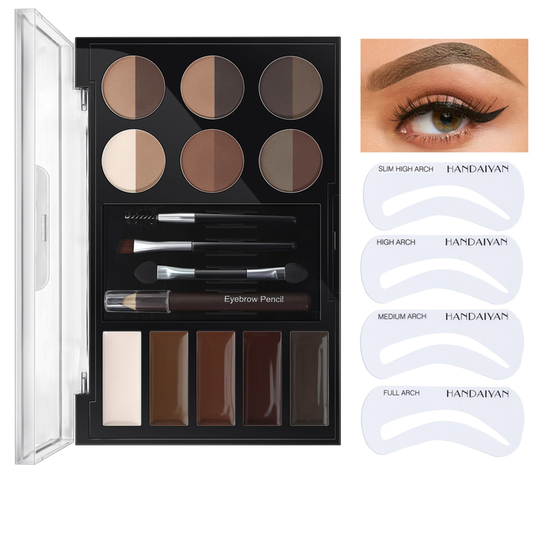 Palette poudre crème sourcils avec carte sourcil