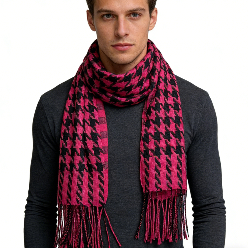 2pcs Foulard texturé tissage Jacquard douillet, look luxe
