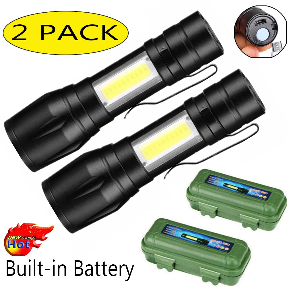 Lampe torche LED téléscopique USB rechargeable - Camping