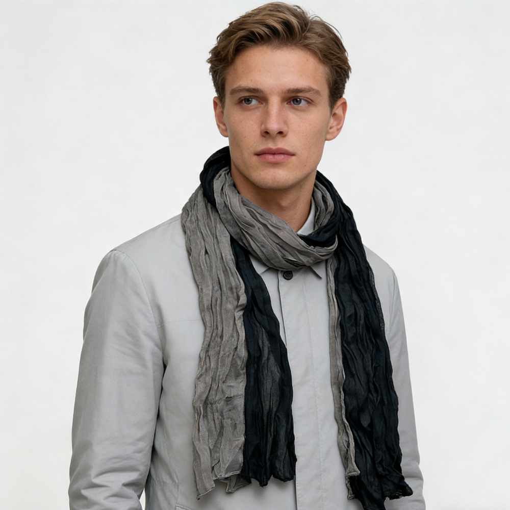 Ensemble 2 foulards texturé casual femme-homme