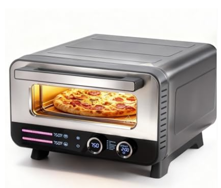 Four à pizza électrique 1600W, 6 modes, pizza 12 po