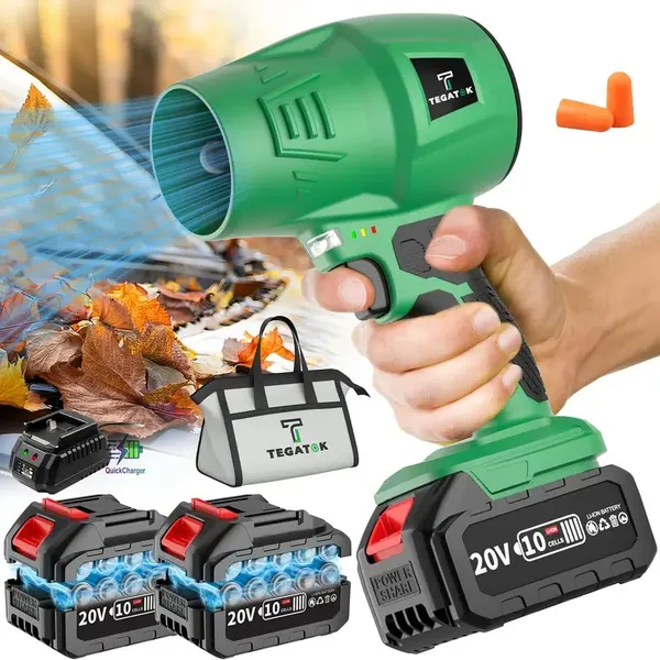 Souffleur feuilles sans fil 20V turbo 20000RPM batterie, neige poussière