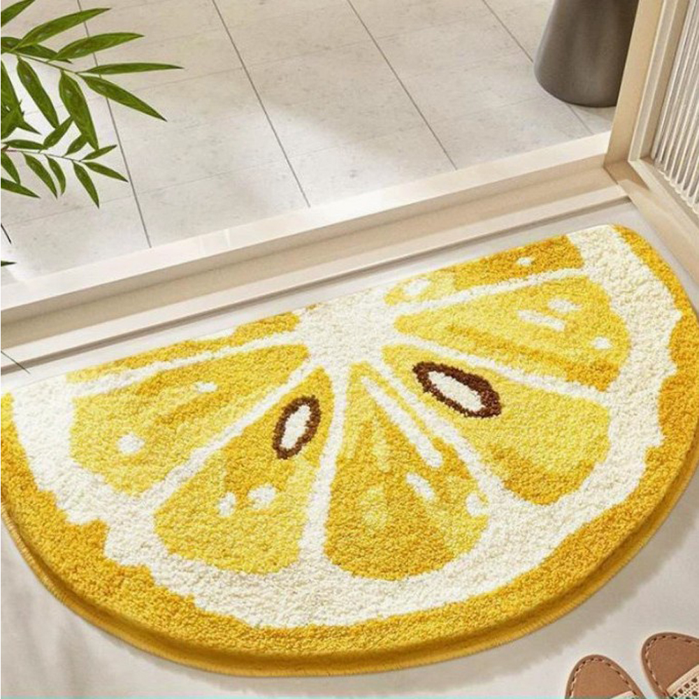 Tapis bain citron mignon