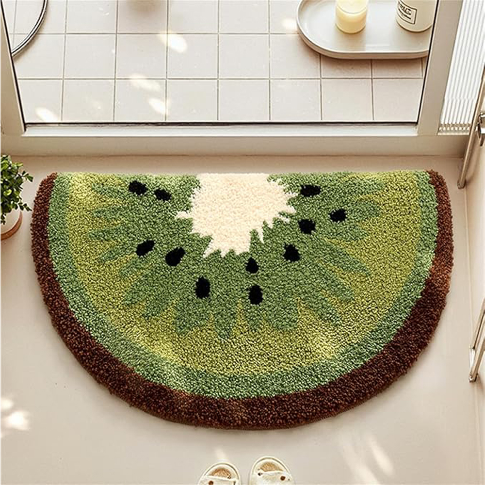Tapis bain kiwi absorbant