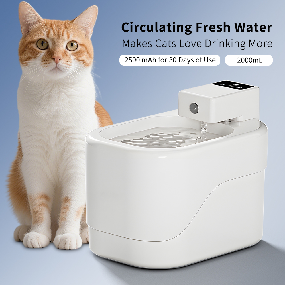 Fontaine animaux 2L capteur USB ultra-silencieuse filtre
