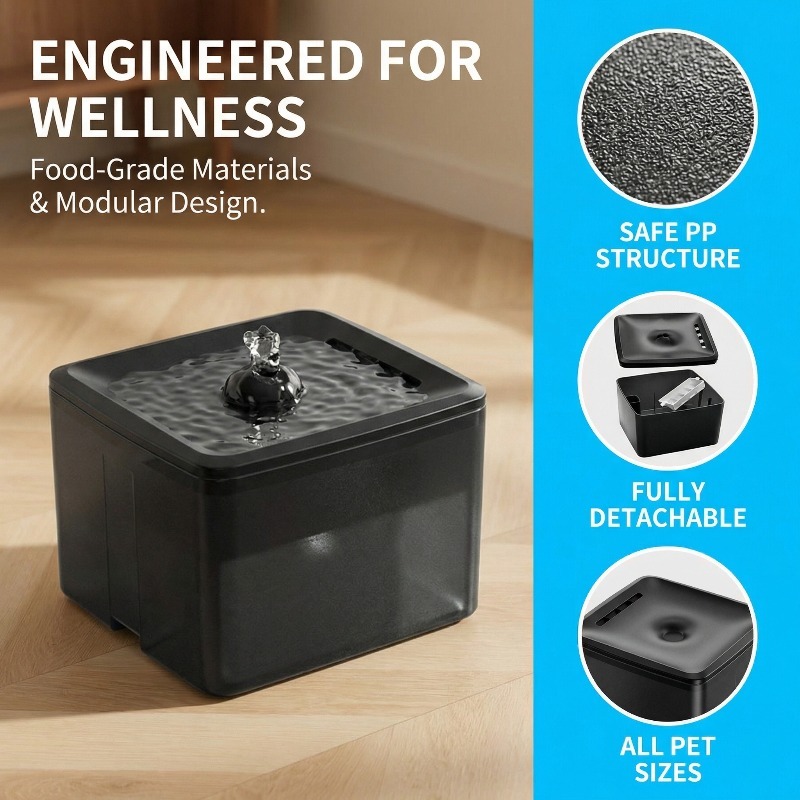 Fontaine eau animaux silencieuse 3800ML USB facile nettoyage