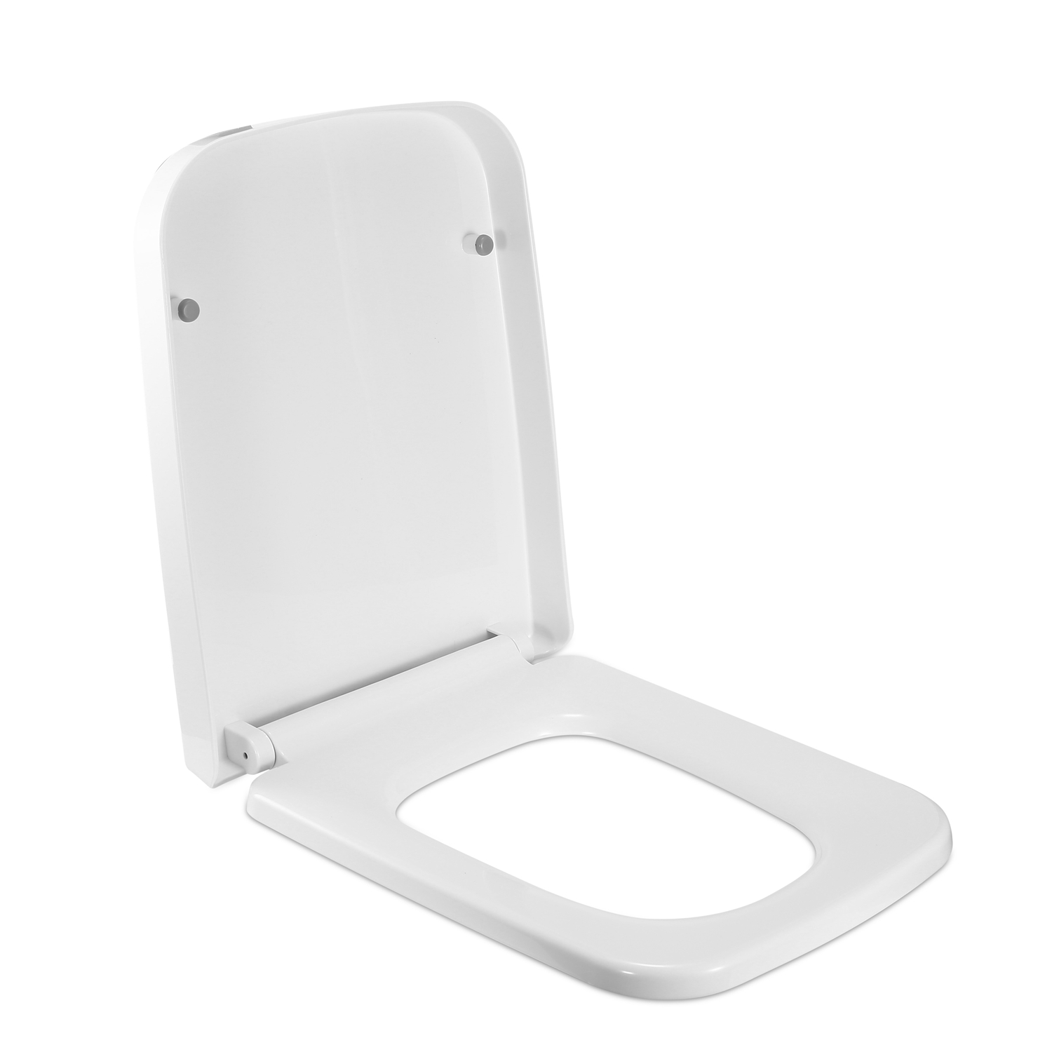 Siège toilette carré butoirs grip-tight fermeture silencieuse