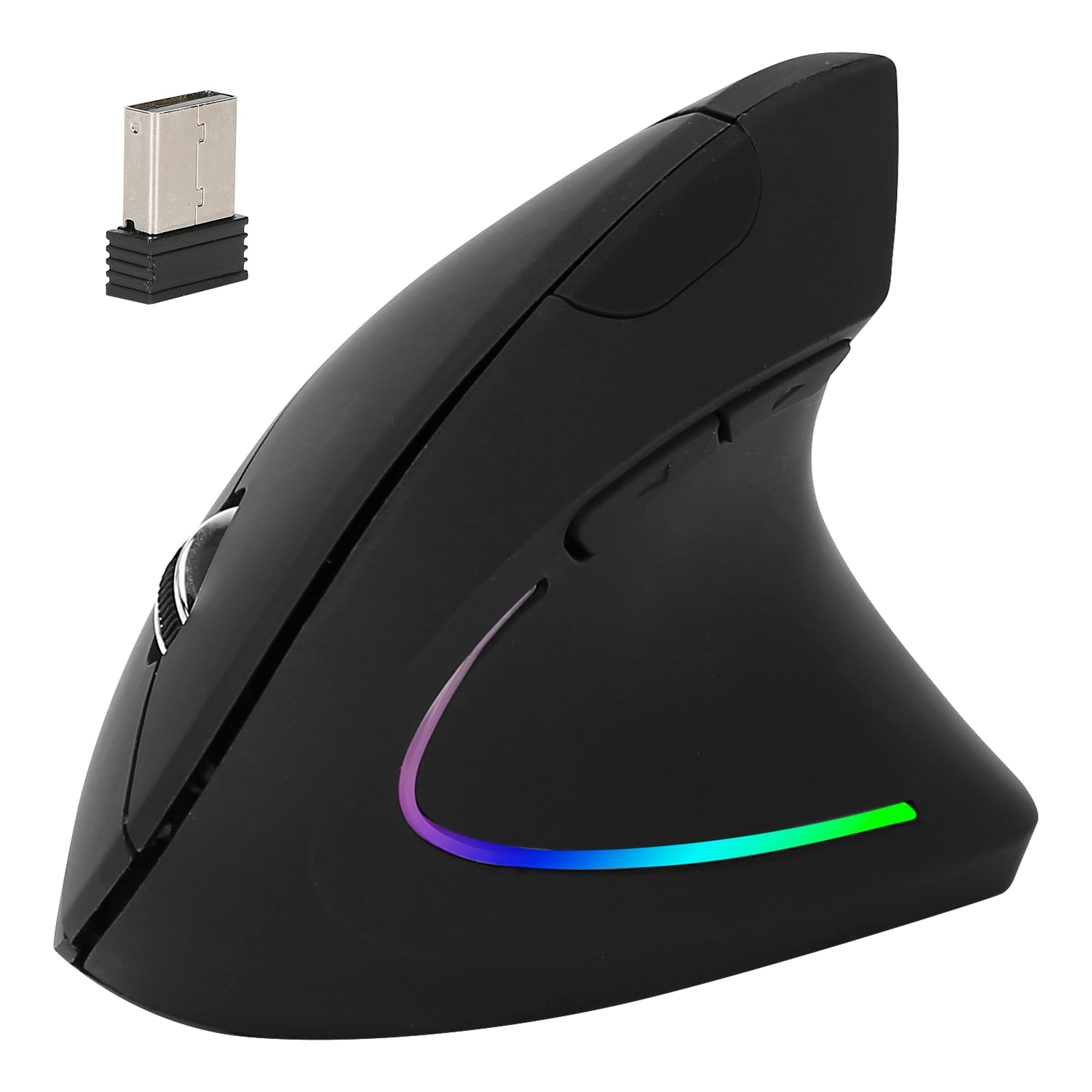 Souris sans fil ergonomique 2.4G 6 boutons DPI ajustable