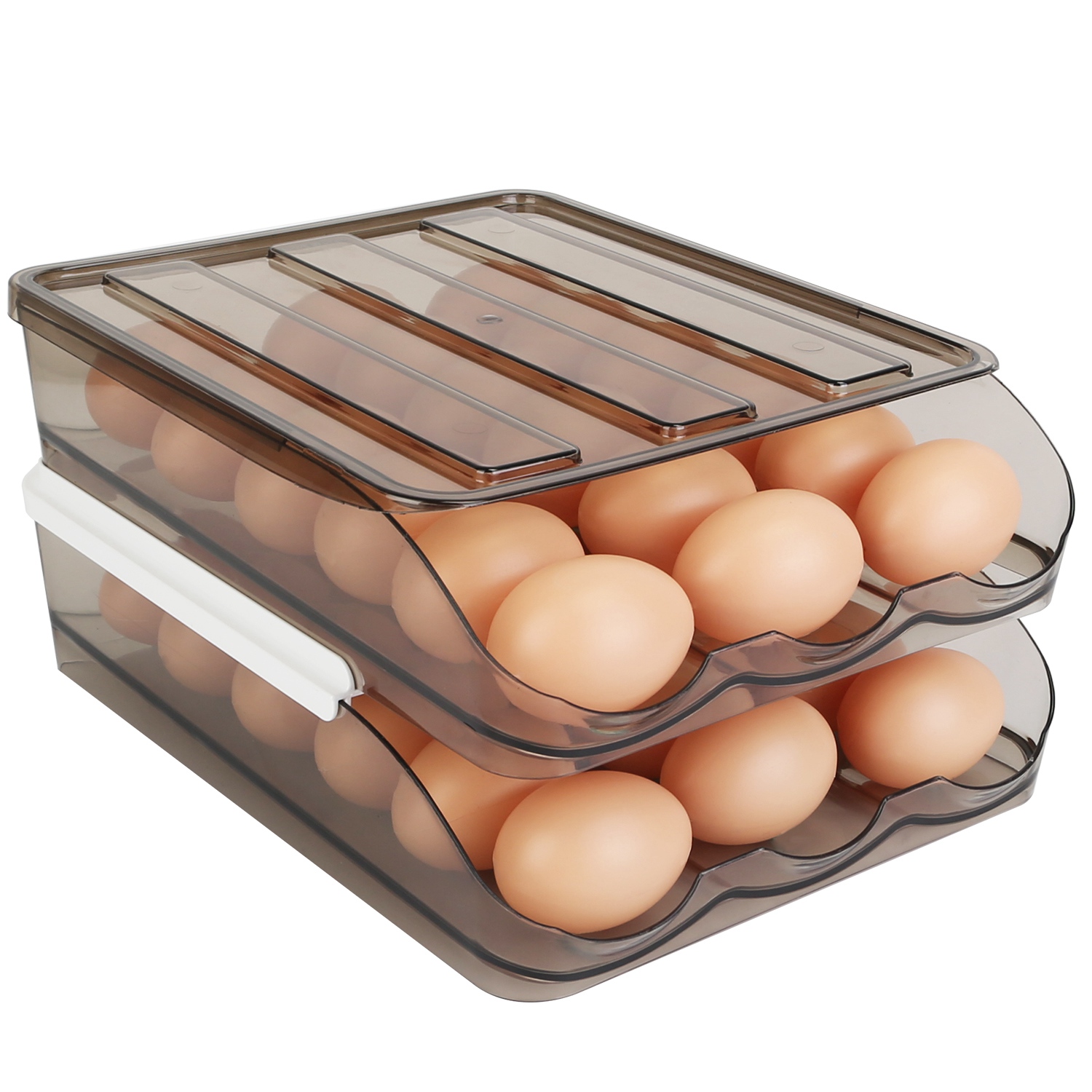 Rangement œufs réfrigérateur double étage automatique 36 œufs
