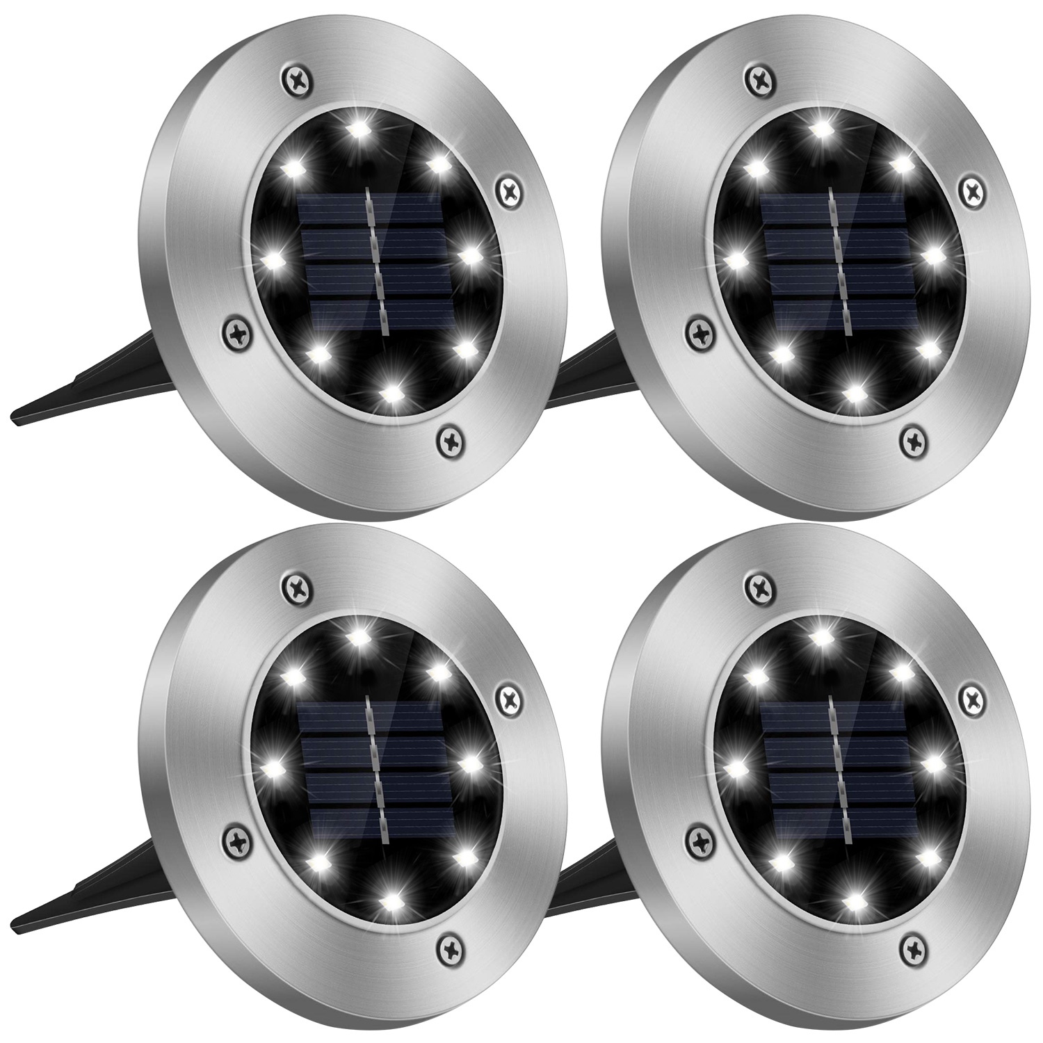 4pc lumière solaire enterrée décoration IP65 chemin jardin patio