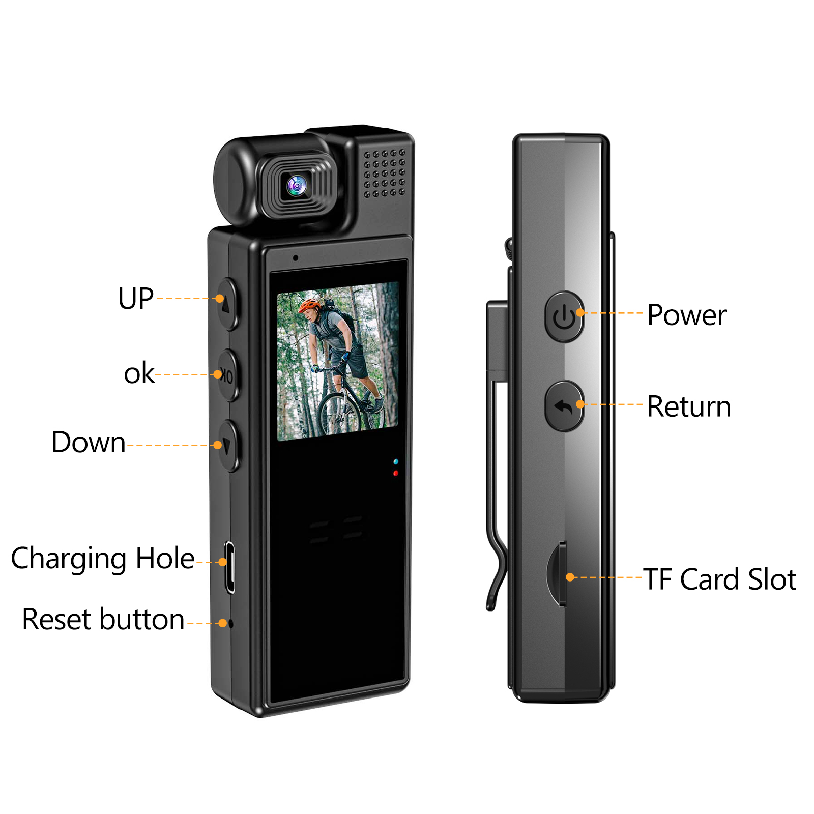 Caméra corporelle 1080P HD enregistreur portable