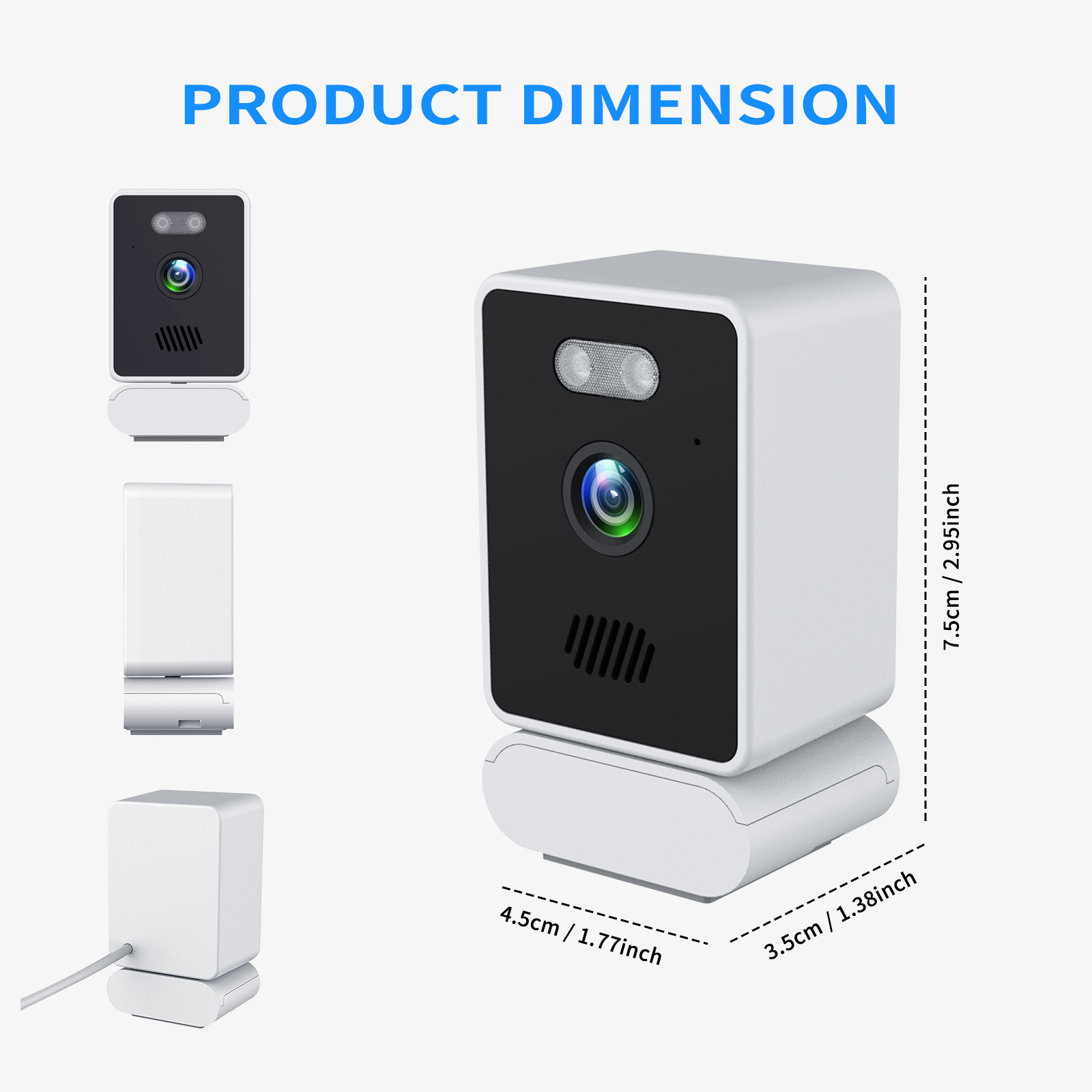 Caméra sécurité fenêtre HD vision nocturne USB portable sans fil installation facile