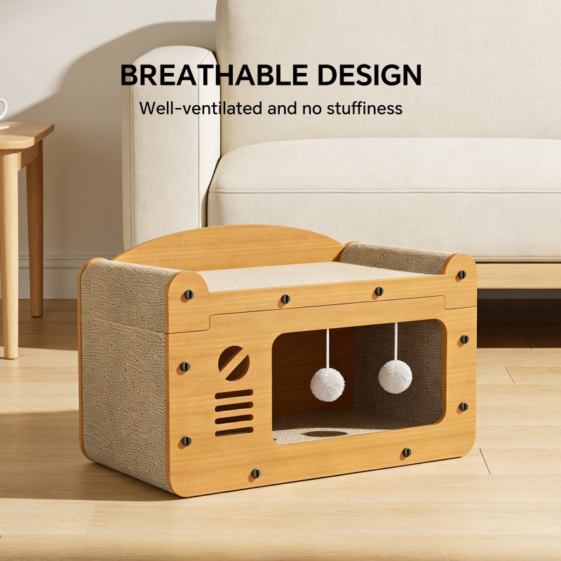Grattoir chat Double couche 56cm TV Lit 2 balles 20lbs