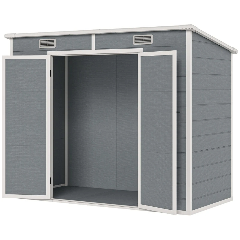 Remise rangement plastique avec plancher, fenêtre et serrures