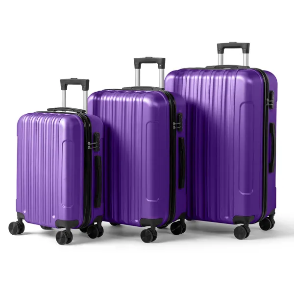 Valise ABS 28po roues détachables mauve 20-28po