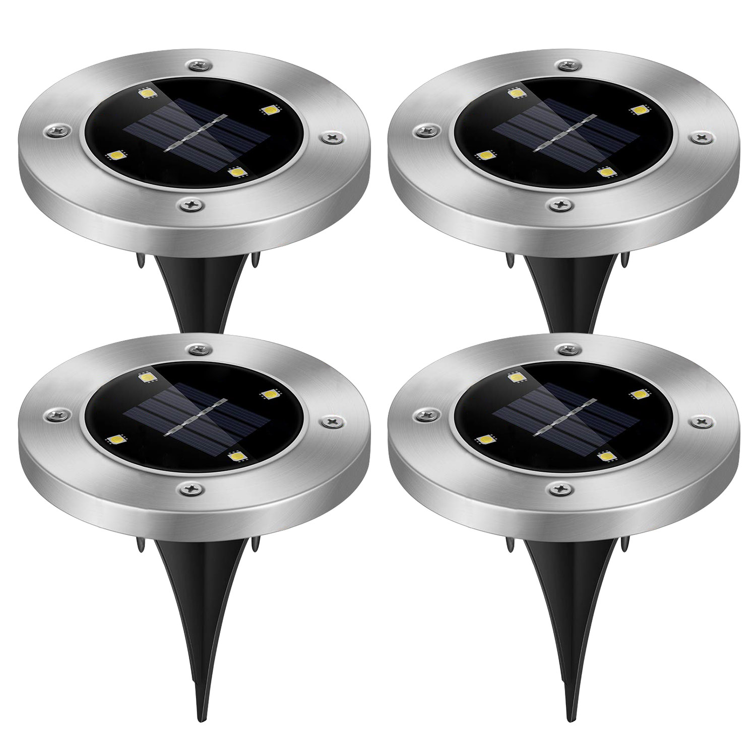 4pc lumière solaire enterrée étanche chemin terrasse pelouse