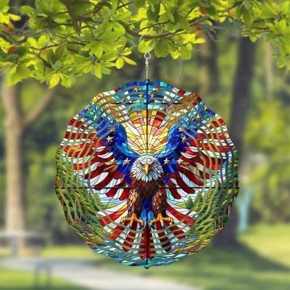 Girouette drapeau 3D américain patriotique aigle