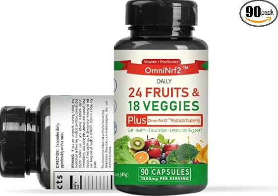 Capsules OmniNrf2 Postbiotique fruits légumes