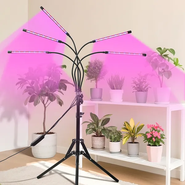 Lampe plante spectre complet 80 LED, réglable, minuterie 3/9/12h