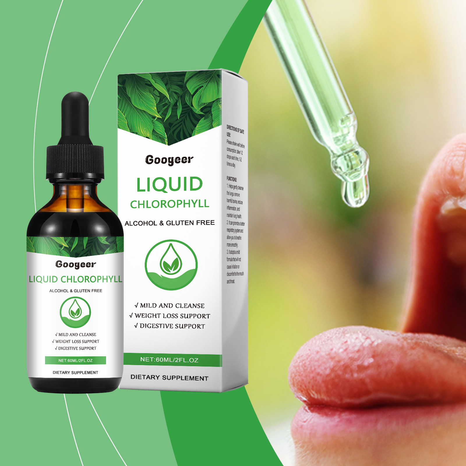 Googeer Traitement corporel chlorophylle liquide