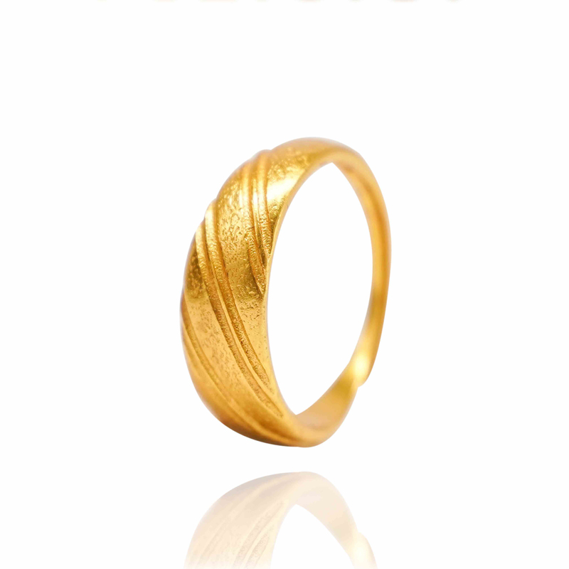 Bague en or 24k style minimaliste chic