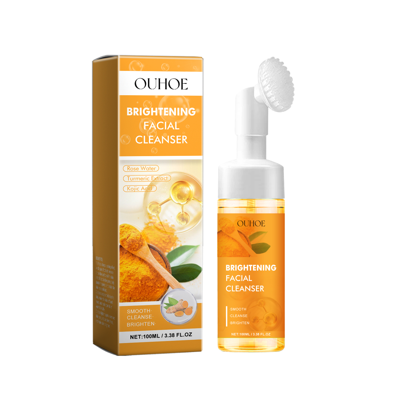 OUHOE Nettoyant curcuma - nettoie, hydrate et nourrit la peau
