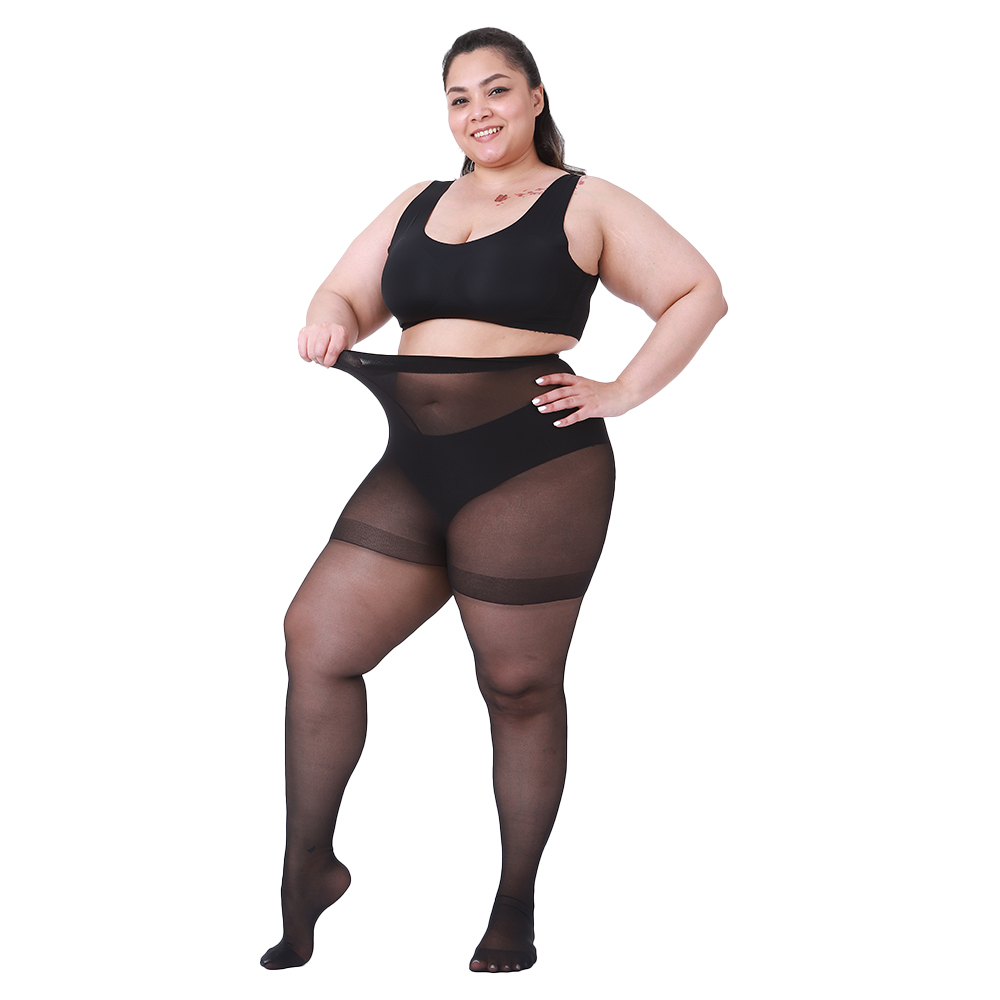 6 paires collants grande taille femme