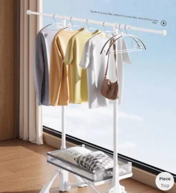 Portant simple barre vêtements, retrait sur place