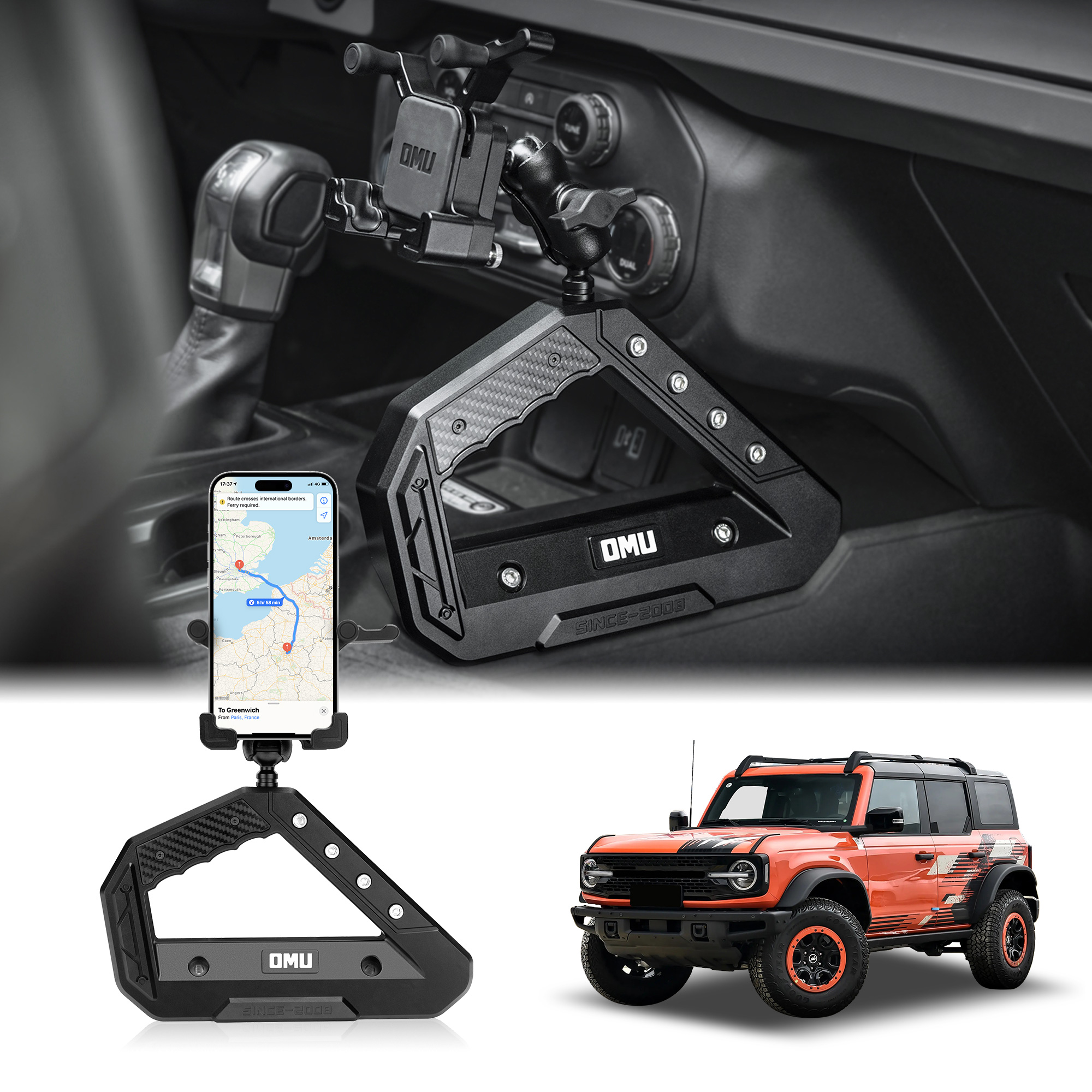 Poignée console Ford Bronco 2021 porte-téléphone