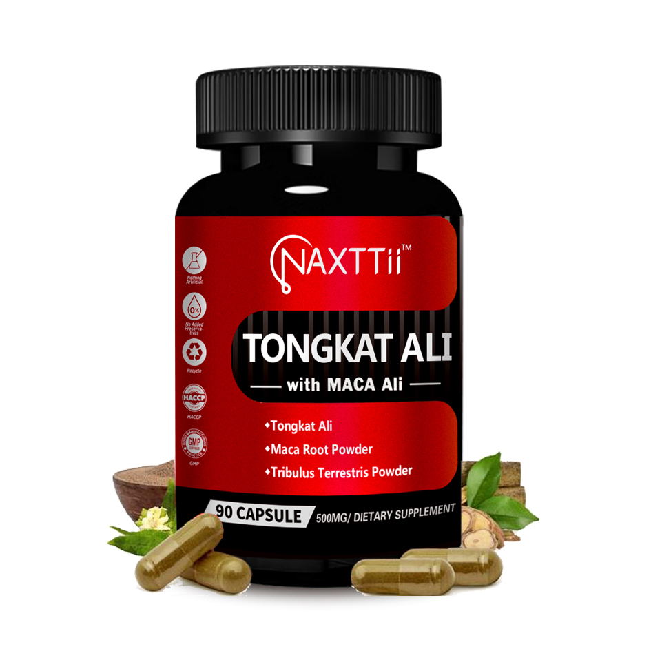 NAXTTII Carburant naturel Tongkat Ali, Maca, Ginseng 90 caps