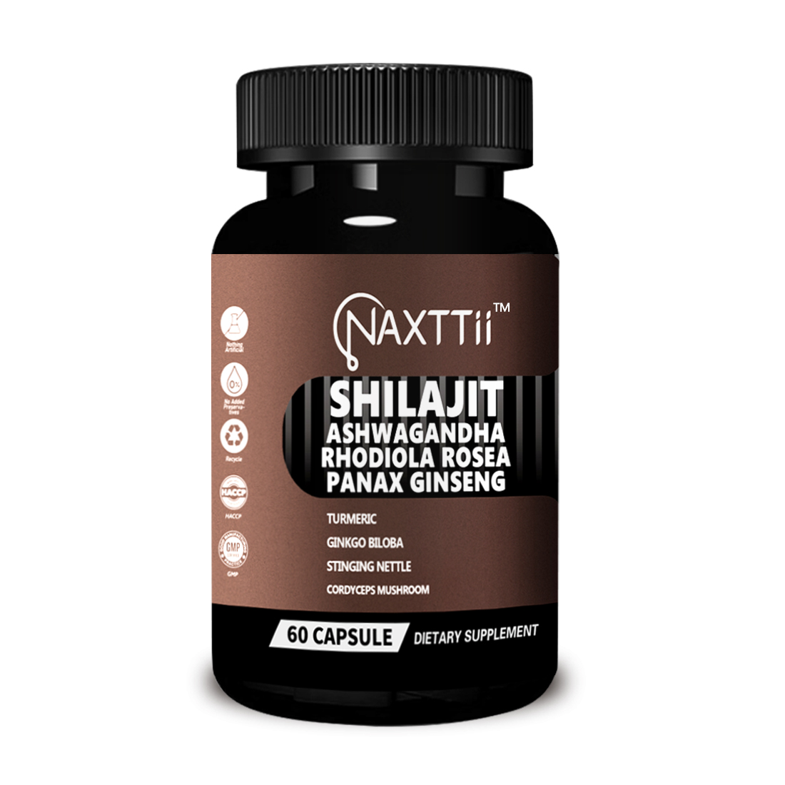 Shilajit capsules soutien énergétique 60 unités immunité naturelle