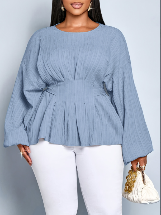 Top manches lanternes lacets tirette